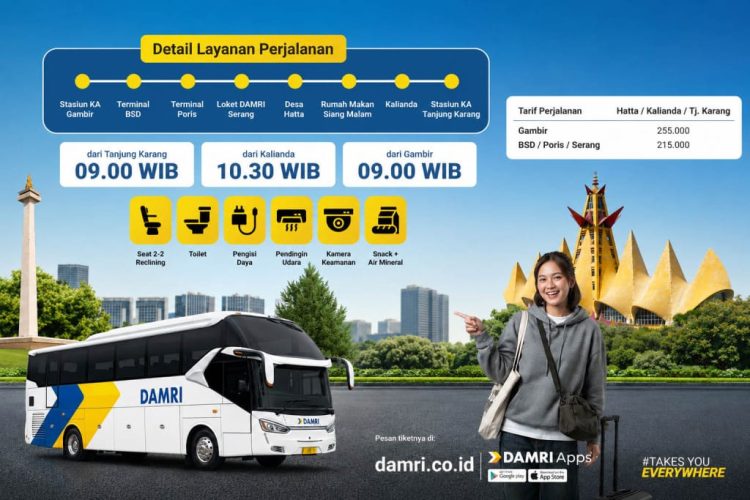 Kabar Baik! DAMRI Kalianda-Jakarta Kembali Jalan, Tarif Mulai Rp215 Ribu