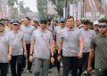 Gubernur Mirza Ikuti Gerak Jalan Sehat HUT ke-1 Kodam XXI/Radin Inten dan HUT ke-81 RI