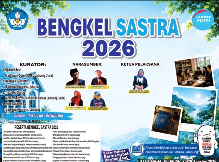 Bengkel Sastra Lamban Sastra Dimulai, 20 Peserta Siap Digembleng hingga 28 Agustus