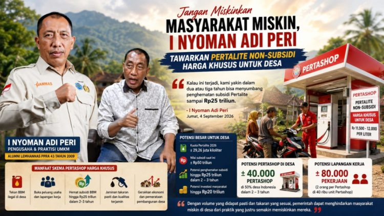Jangan Miskinkan Masyarakat Desa, I Nyoman Adi Peri Tawarkan Pertalite Harga Khusus