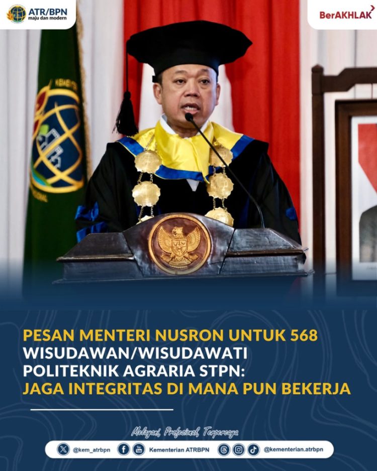Menteri ATR/BPN Resmi Luncurkan Politeknik Agraria STPN di Yogyakarta