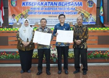 Pemkab Pringsewu Gandeng Kantah, Integrasi NIB-NOP hingga Reforma Agraria Masuk Kesepakatan