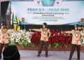 Belajar Tak Melulu di Kelas, Pramuka SMK Ma’arif 1 Metro Tampil di Kampus