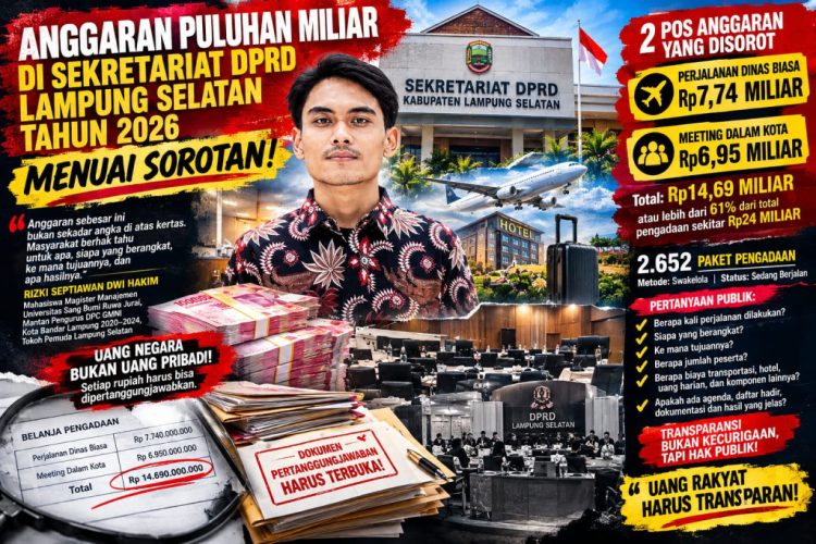 2.652 Paket Pengadaan Sekretariat DPRD Lamsel Jadi Sorotan, Anggaran Rp24 Miliar Dipertanyakan