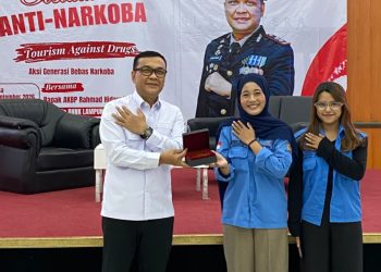 Wujudkan Generasi Bebas Narkoba, BNNK Lampung Selatan Gandeng Mahasiswa Pariwisata ITERA