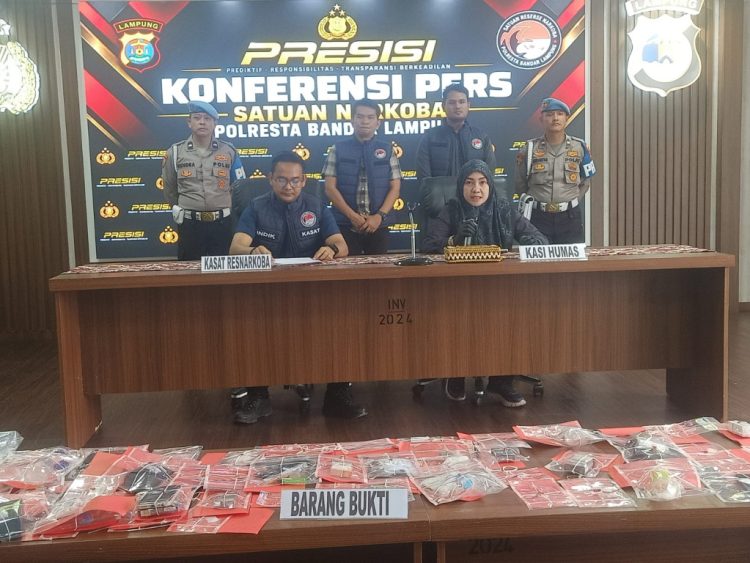 Bumi Waras Tertinggi, Polresta Bandar Lampung Ungkap 17 Kasus Narkoba