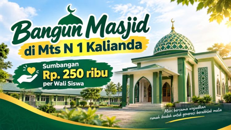 Sumbangan Masjid MTsN 1 Kalianda Dipatok Rp250 Ribu per Wali Murid, Aturan Dipertanyakan