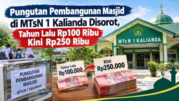 Sumbangan Masjid MTsN 1 Kalianda Naik Jadi Rp250 Ribu, Pengawasan Diminta