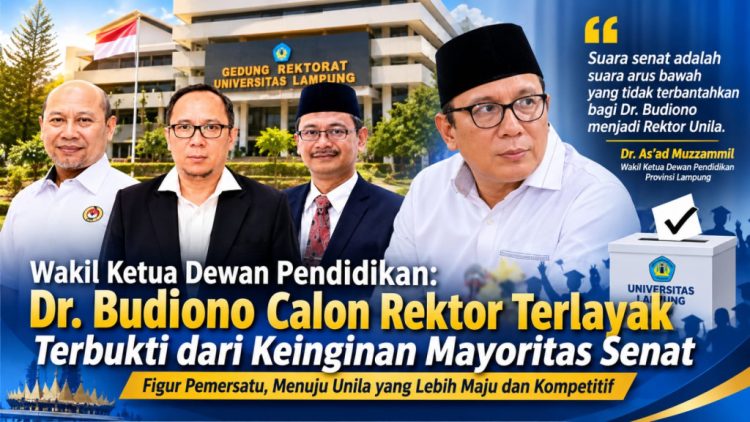 Dua Profesor Tersalip, Dr. Budiono Jadi Kandidat Terkuat Rektor Unila?