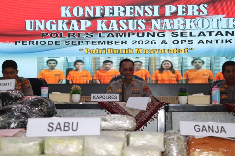 34 Tersangka Diamankan, Polres Lampung Selatan Ungkap 79,2 Kg Sabu Sepanjang September