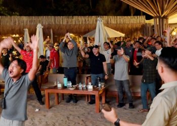 Merah Putih Berjaya, Ratusan Warga Lampung Selatan Larut dalam Euforia Juara Timnas