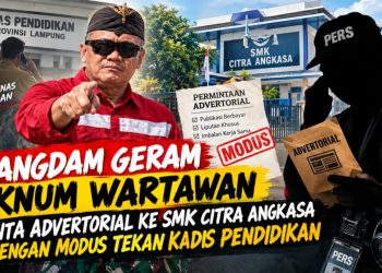 Diduga Minta Advertorial Sambil Ancam Tekan Kadis Pendidikan, Kasus SMK Citra Angkasa Disorot