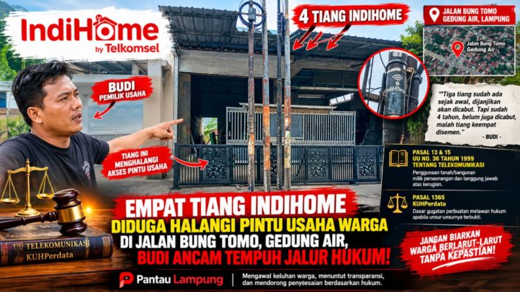 Pintu Usaha Terhalang Tiang Internet, Budi Pertimbangkan Gugat Pihak yang Bertanggung Jawab