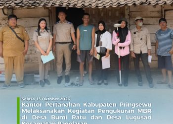 Pengukuran Tanah MBR Digelar di Dua Desa Pringsewu, Ini Tujuannya