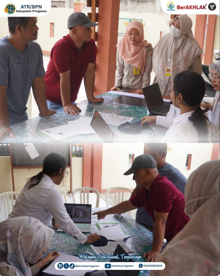 Permudah Akses Masyarakat, BPN Pringsewu Gelar Plotting Tanah di Empat Kelurahan